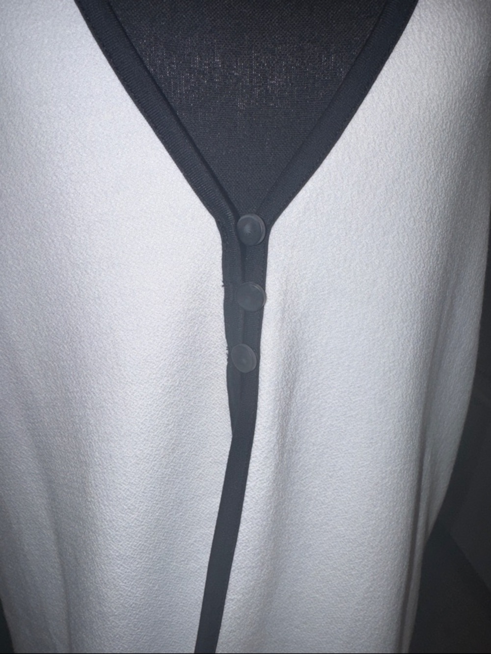 NWT Maeve Colorblock Vest Sleeveless V-Neck Ivory Shell with Black Trim Sz XL - Picture 9 of 14